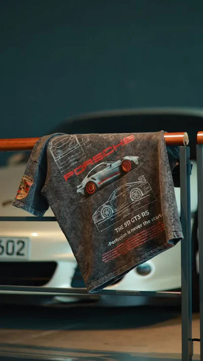 Porsche 911 Classic Car Print Oversized Shirt