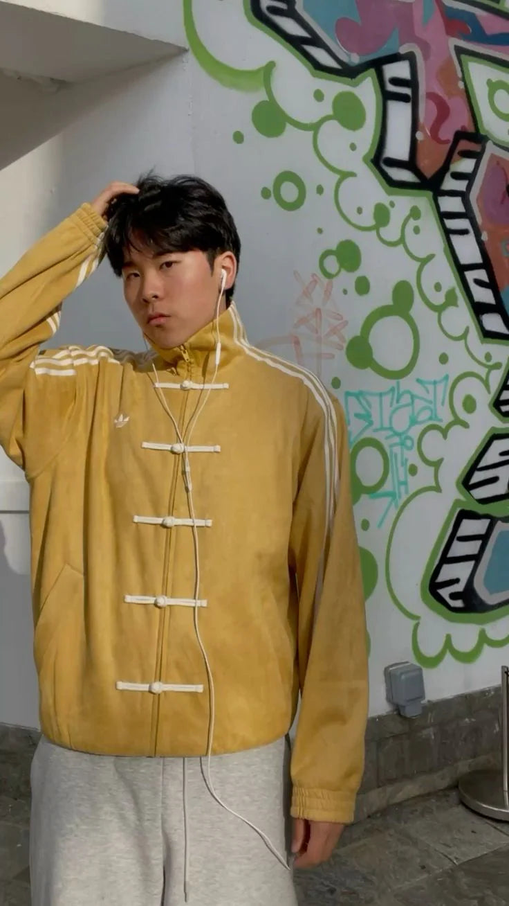 CNY inspired heritage fusion jacket with premium suede touch fabric