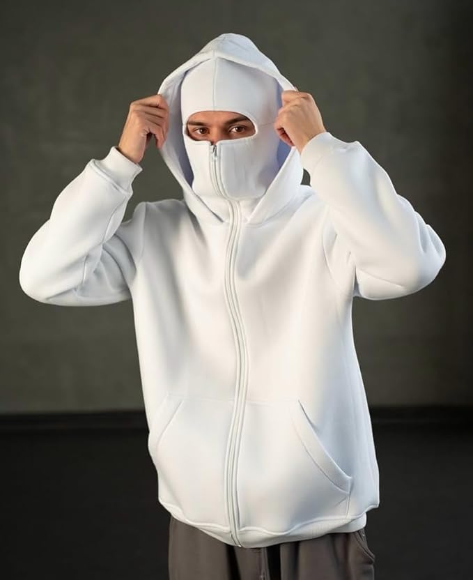 Balaclava Layered Double Zip Hoodie | Streetwear Hoodie by WesternVibe®