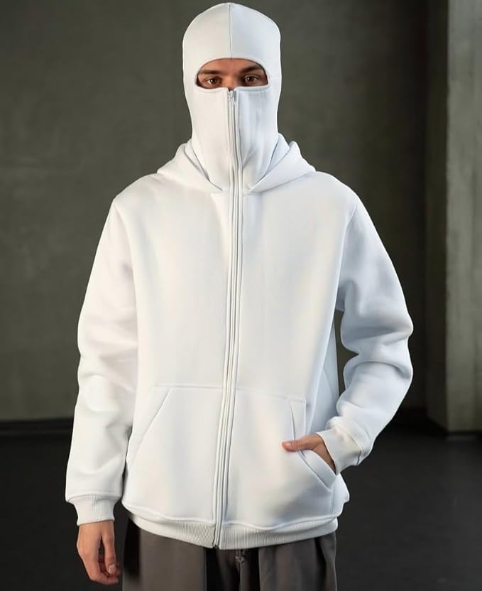 Balaclava Layered Double Zip Hoodie | Streetwear Hoodie by WesternVibe®