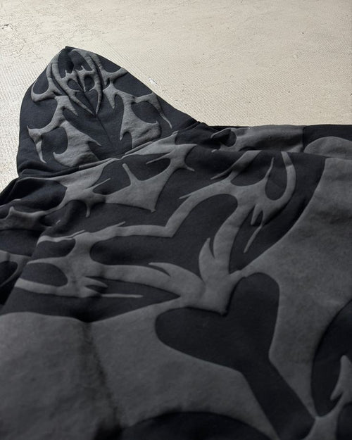 Oversized Tribal Shadow Hoodie Unisex