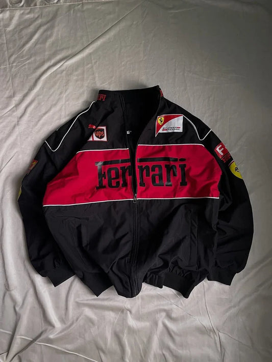BLACK FERRARI F1 JACKET