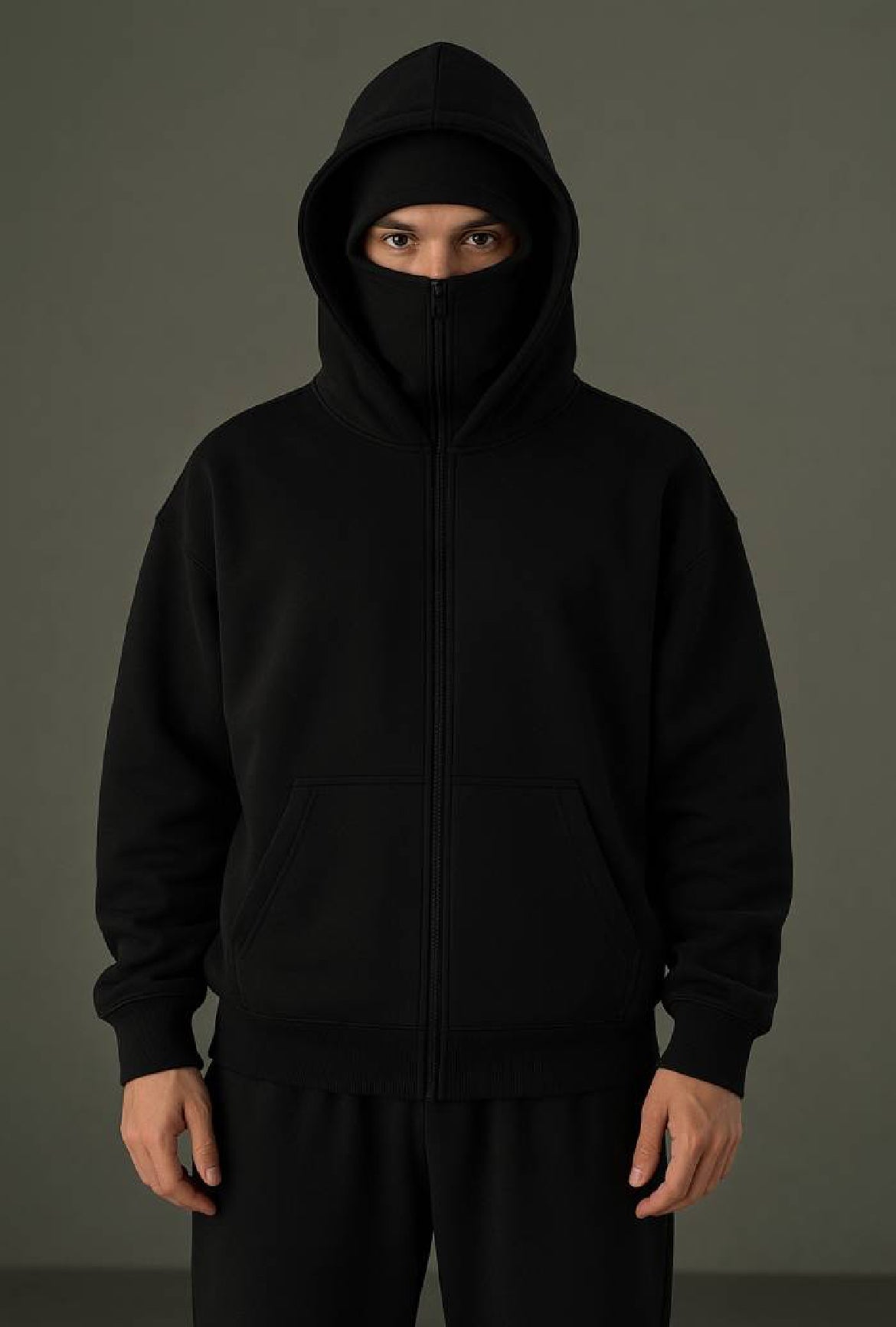 Balaclava Layered Double Zip Hoodie | Streetwear Hoodie by WesternVibe®