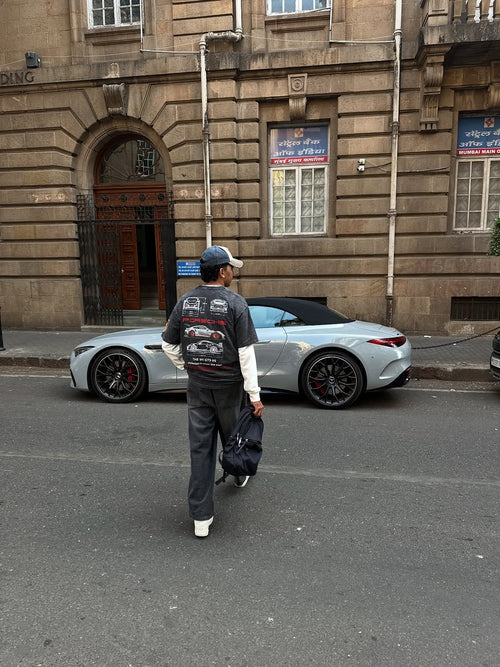 Porsche 911 Printed Oversized Graphic Tee