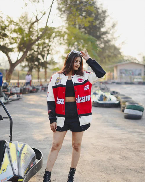 Black AIR F1 Racing Jacket by WesternVibe