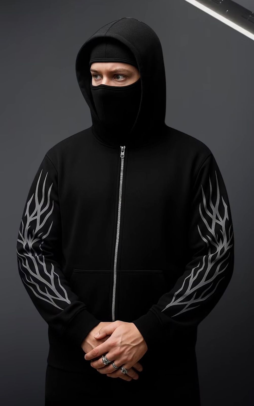 Solo Leveling Jin Woo Zipper Balaclava – Shadow Hunter Style | WesternVibe®