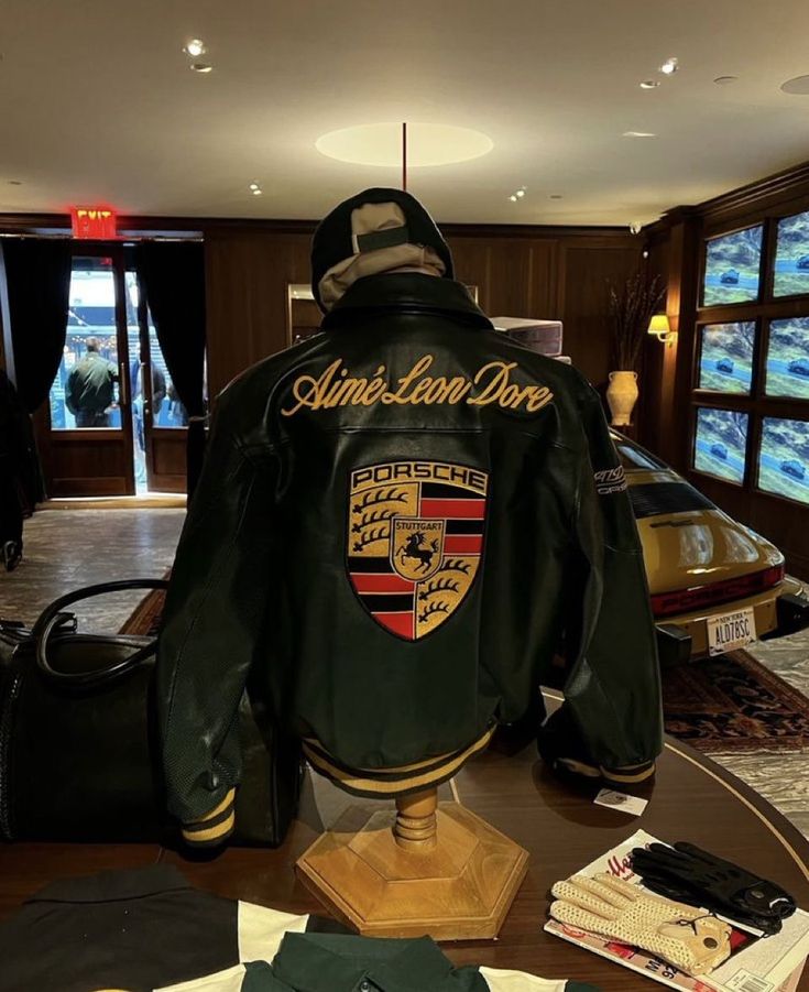 Porsche Vintage Leather Racing Jacket – Retro Motorsport Statement | WesternVibe®