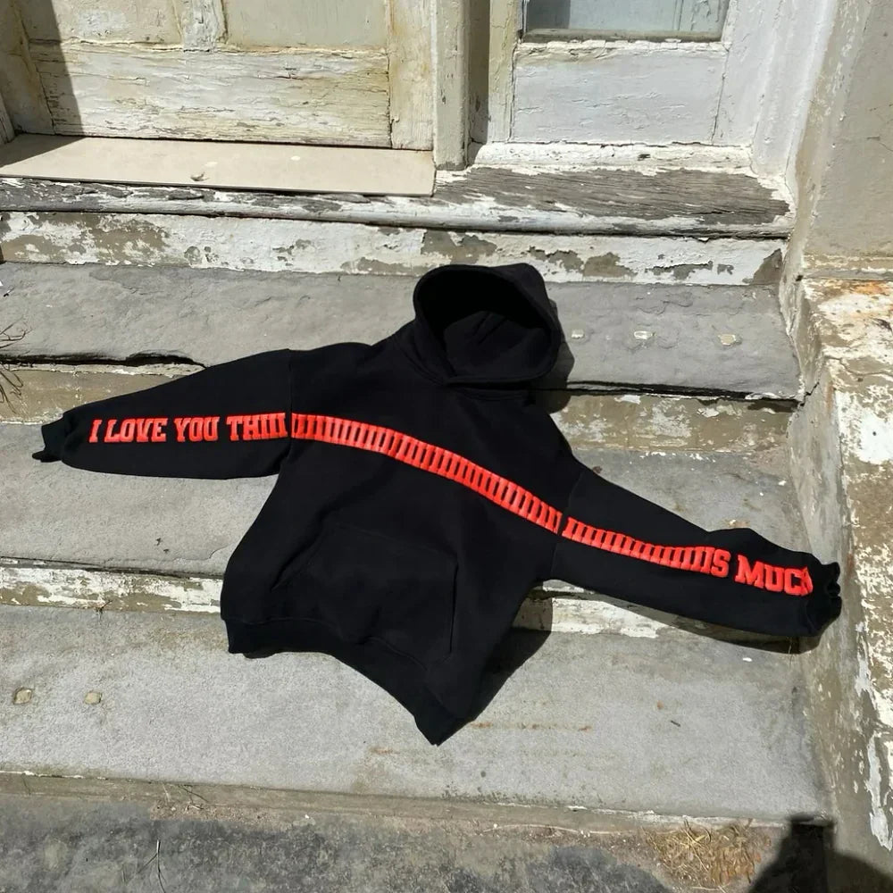 I Love You This Much Hoodie Oversized Comfort Streetwear by WesternVibe®